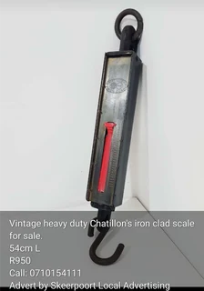 Vintage heavy duty Chattilion's iron clad scale for sale