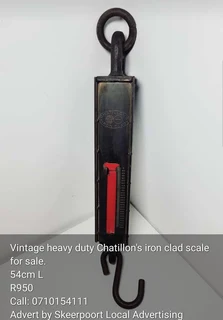Vintage heavy duty Chattilion&#39;s iron clad scale for sale