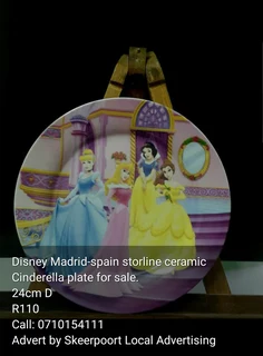 Disney Madrid-spain storline ceramic Cinderella plate