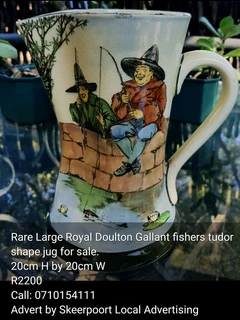 Rare large Royal Doulton Gallant Fishers Tudor shape jug for sale
