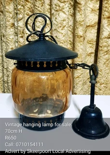 Vintage large hanging lamp for sale.
