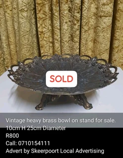 Pair of large vintage solid brass etched vases for sale.