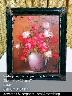Robert Cox vintage signed oil painting for sale.