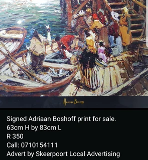 Signed Adriaan Boshoff print for sale
