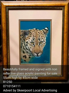 Beautifully framed and signed acrylic painting for sale