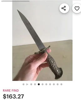 Antique Greek war of indepedence replica dagger with sheath for sale.