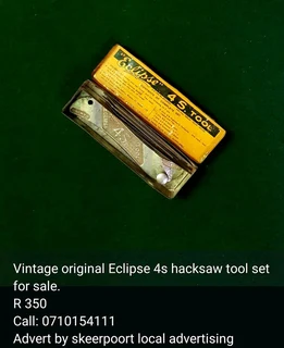Vintage original Eclipse 4s hacksaw set for sale.