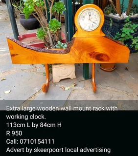 Extra Large Wooden Wall Mount Rack For Sale