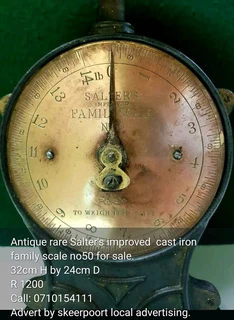 Antique rare Salters cast iron scale for sale