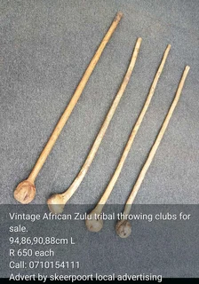 Vintage African twisted wooden hiking sticks for sale