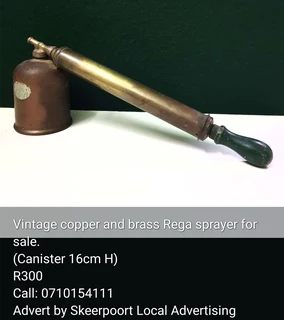 Vintage copper and brass Rega sprayer for sale