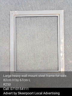 Large heavy wall mount steel frame for sale.
