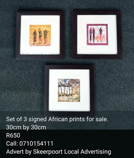Set of 3 signed prints for sale