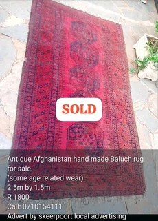 Antique Afghanistan hand made baluch rug for sale