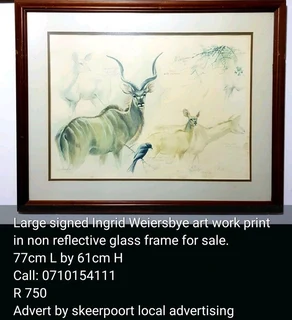 Large signed Ingrid Weierstebye prints for sale.