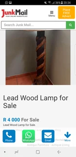 Vintage 35kg iron wood floor lamp for sale