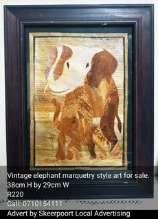 Vintage Marquetry style art for sale.