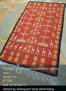 Vintage Turkish hand woven kilim rug for sale