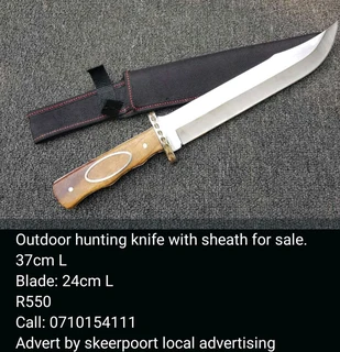 Outdoor hunting knife with sheath for sale