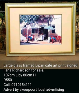 Large framed and signed Ilana Richardson art print for sale