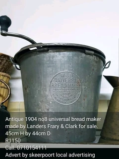 Antique 1904 no8 universal bread maker by Landers Frary and Clark for sale.