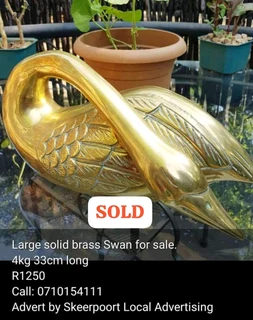 Vintage pair of solid brass owl sculptures for sale