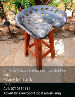 Vintage/Antique tractor seat bar stool for sale
