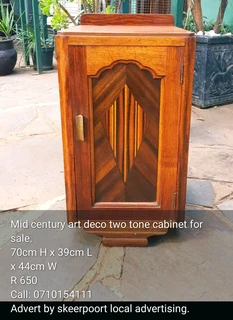 Mid century art deco two tone cabinet for sale.