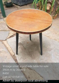 Vintage small tripod side table for sale