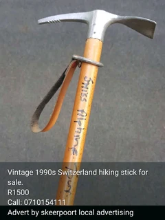 Vintage 1990s Switzerland hiking stick for sale