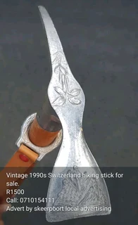 Vintage 1990s Switzerland hiking stick for sale