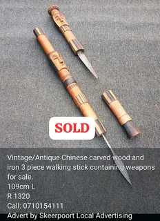 Vintage 1990s Switzerland hiking stick for sale