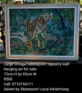 Large oil on canvas Leopard painting for sale