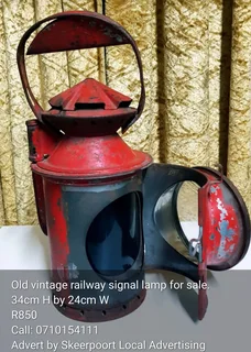 Old vintage railway signal lamp for sale