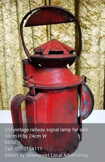Old vintage railway signal lamp for sale