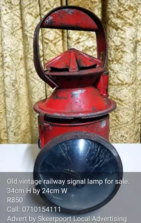 Old vintage railway signal lamp for sale