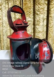 Old vintage railway signal lamp for sale