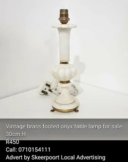 Vintage hand painted floral ceramic table lamp for