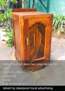 Mid century art deco two tone cabinet for sale.