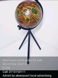 Steel base world globe for sale