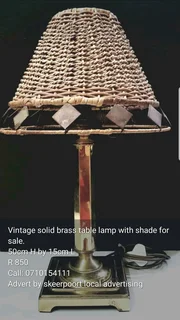 Vintage solid brass table lamp for sale
