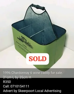 1996 Chardonnay 6 wine caddy for sale