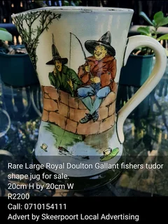 Rare large Royal Doulton gallant fishers tudor shape jug for sale