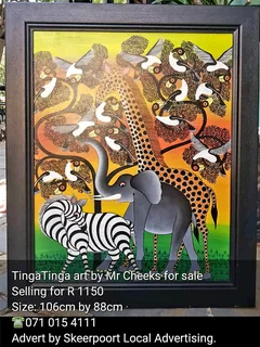Tinga Tinga art by Mr Cheeks for sale.