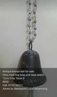 Antique bronze bell for sale