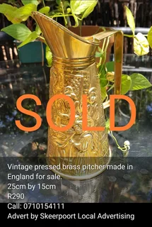 Vintage brass pitchers for sale