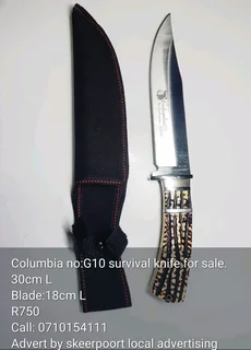 Columbia no:G10 survival knife for sale