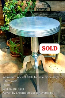 Aluminium Accent side table for sale