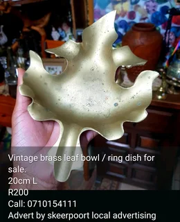 Vintage brass leaf tray/ring dish for sale