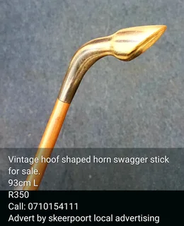 Vintage hoof shaped swagger stick for sale